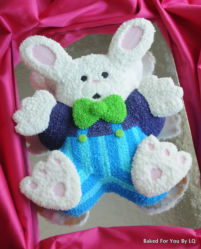 easter bunny cake pattern. easter bunny cake decorating.