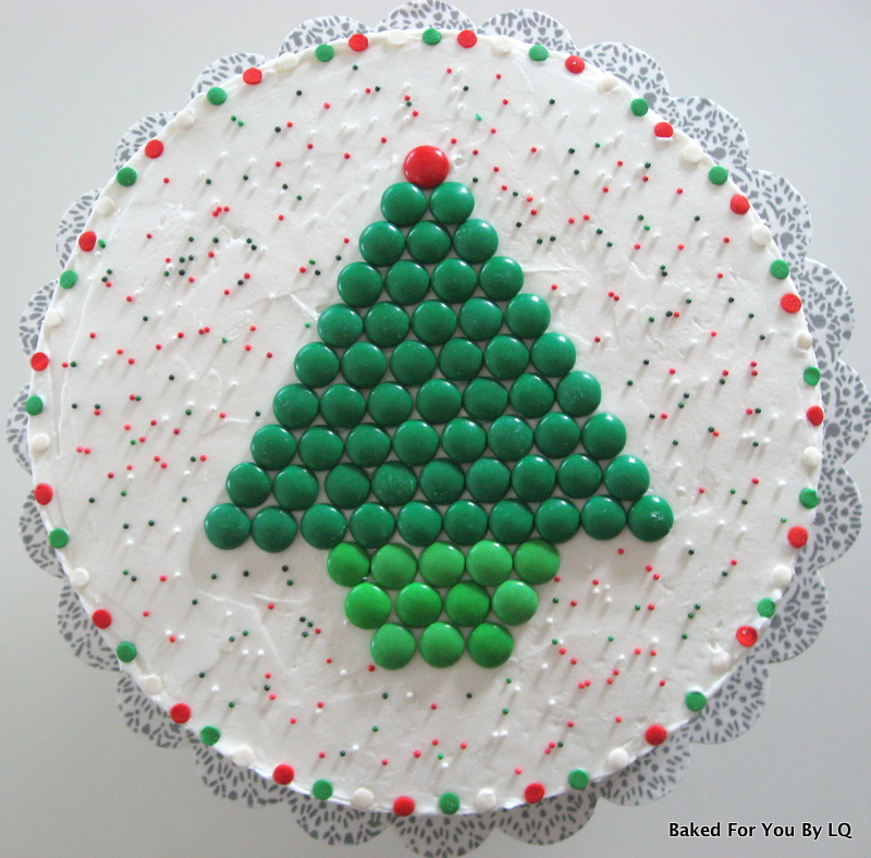 M&M's Christmas Tree Cake  Baked for You